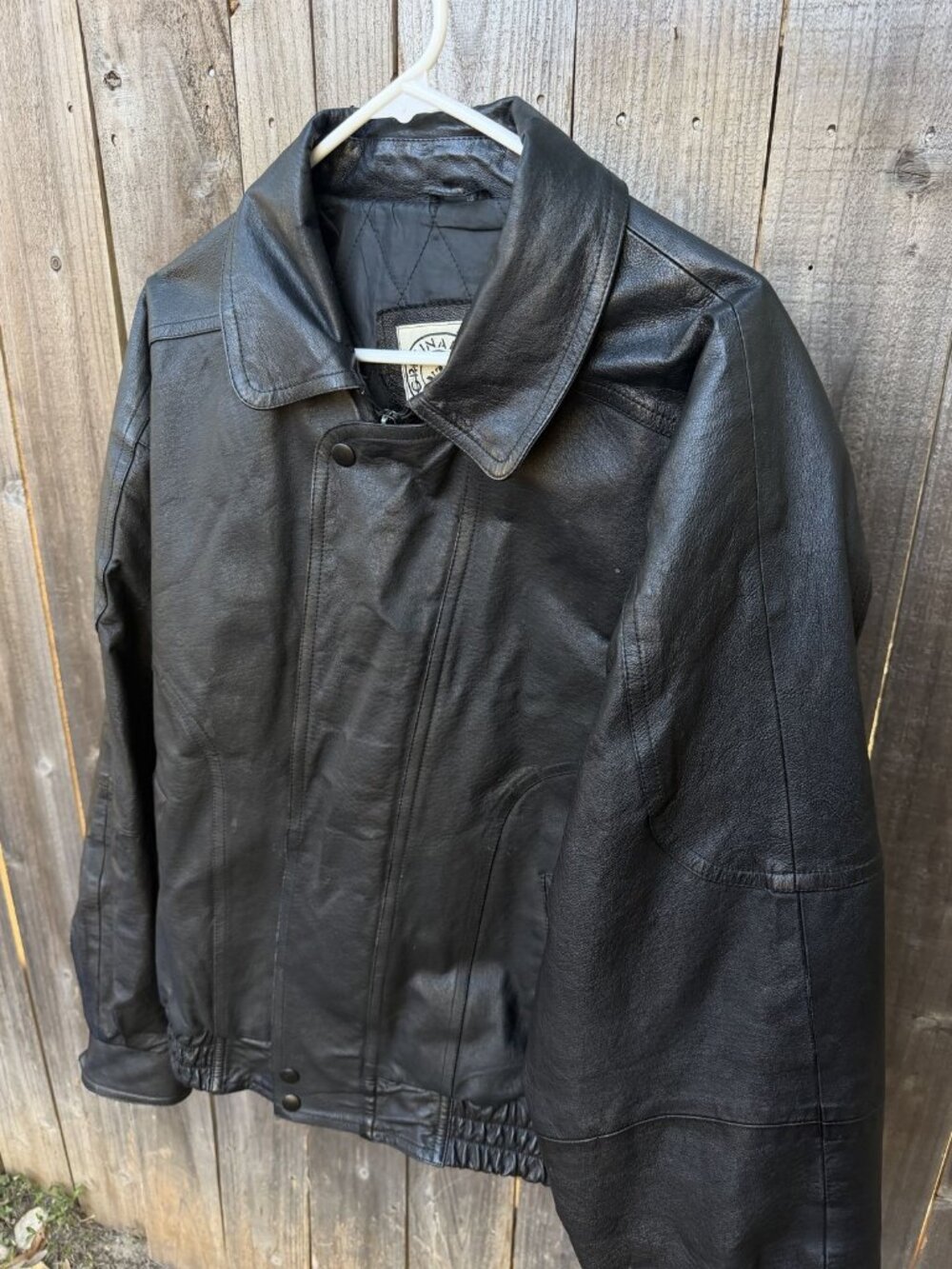 NEW ZEALAND OUTBACK MENS XL BLACK LEATHER JACKET